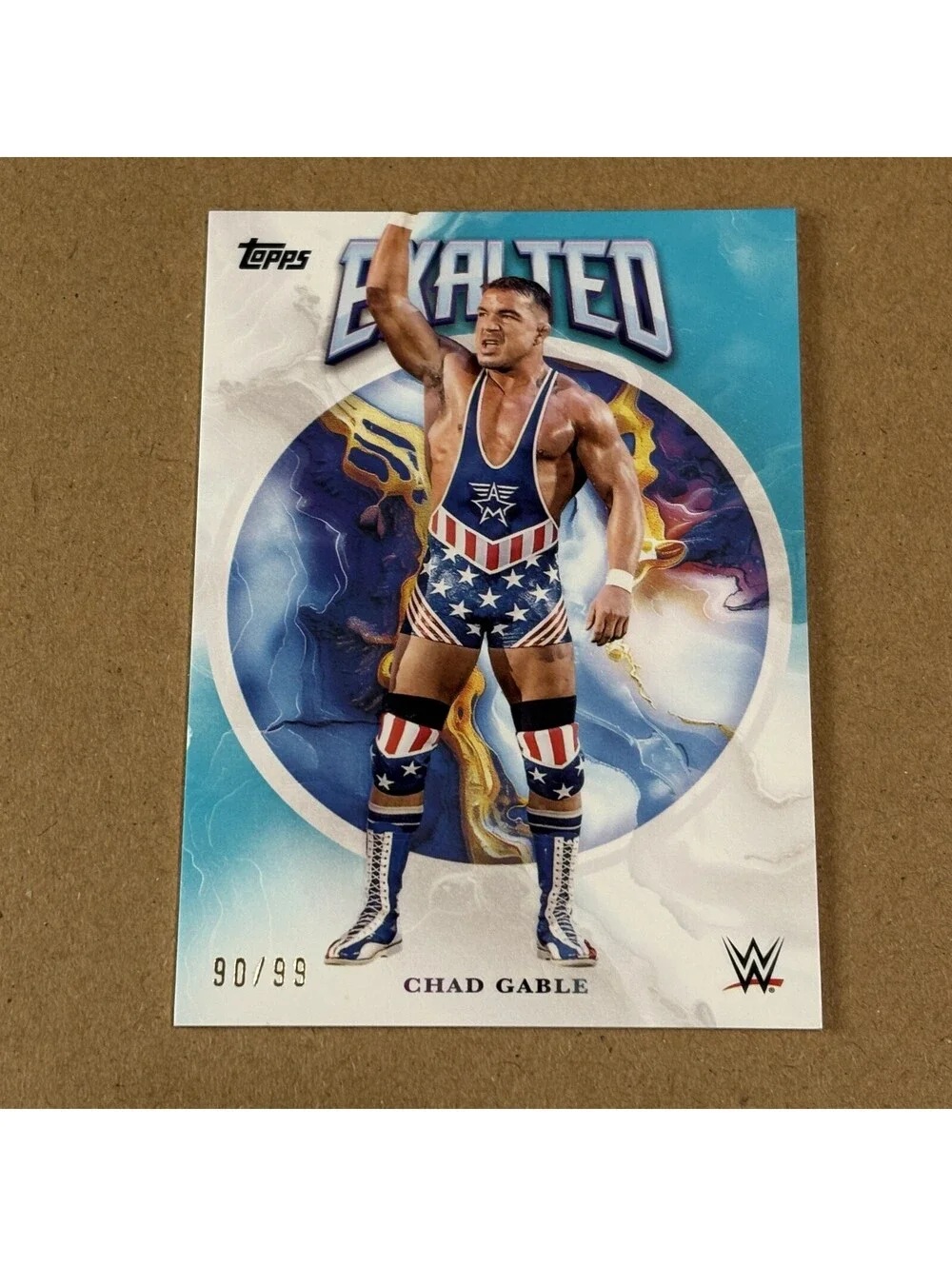 2025 Topps Exalted WWE Chad Gable #85 Aqua #/99